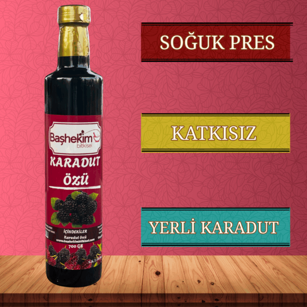 Karadut Özü 700 Gr Soğuk Press Yerli Karadut Katkısız Saf Isıl İşlem Görmemiş