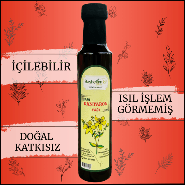 Sarı Kantaron Yağı 250 Ml Doğal Üretim İçilebilir Yerli Üretim Isıl İşlem Görmemiş